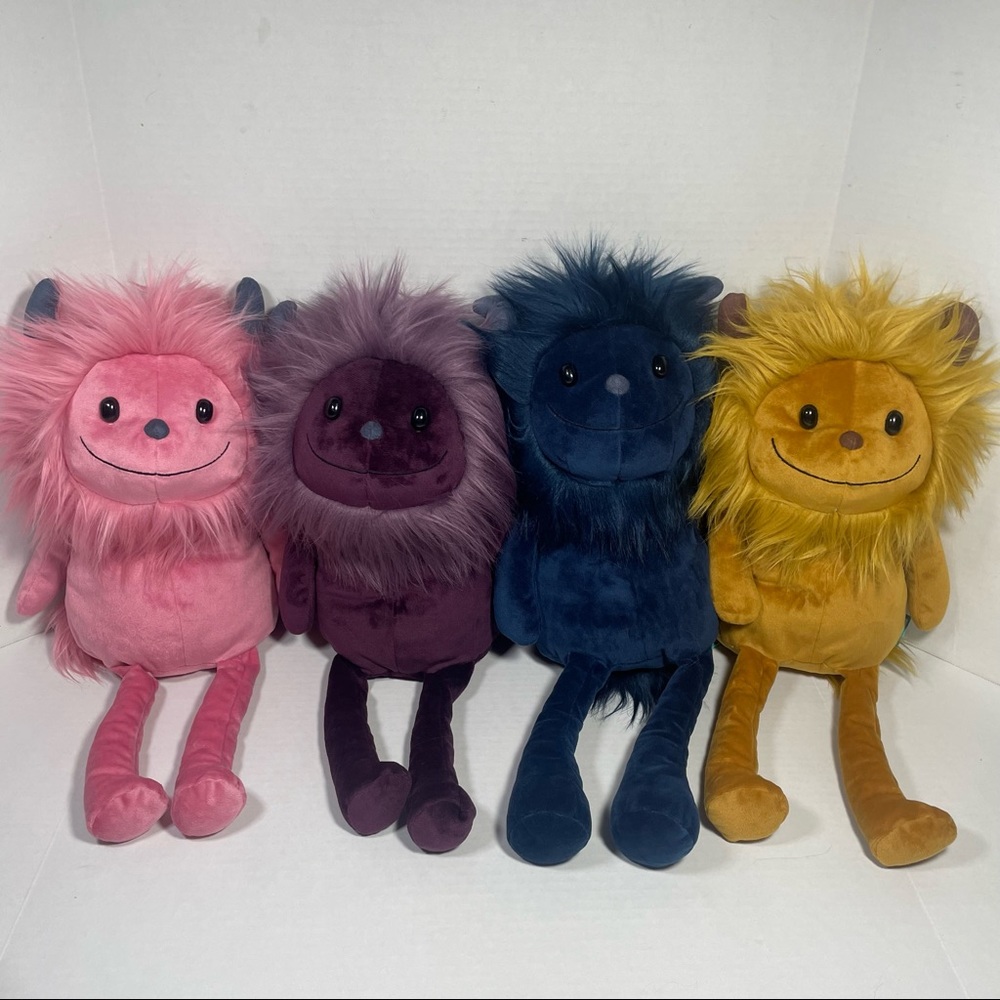 BNWT HTF Jellycat Monster Set of 4 JINX LUDA ZEKE GIBBLES, GREAT BASKET STUFFERS - Picture 4 of 16